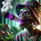 Skeleton Man Diamond Painting Kits for Adults, Skull Diamond Art Kits for Beginners, 5D Round Full Drill Diamond Painting Gem Art Kits for Home Wall Decor 14x14inch